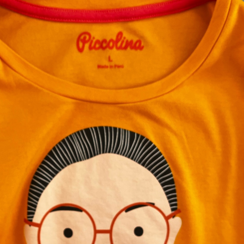 Women’s Piccolina Ruth Bader Ginsburg Yellow Graphic T Shirt Size Large - Picture 5 of 5